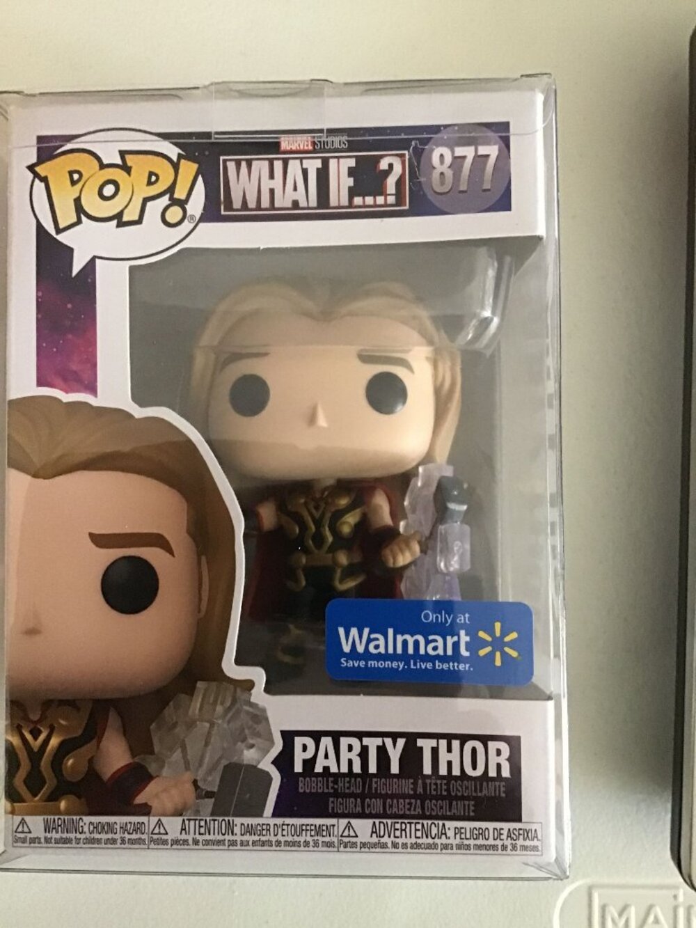 Funko Pop Marvel Party Thor #877 Walmart Exclusive Vinyl Figure What If Protecto